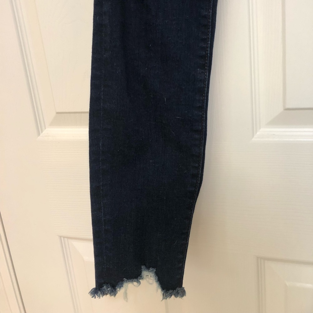 Loft dark denim jean with chewed hem - Picture 2 of 2